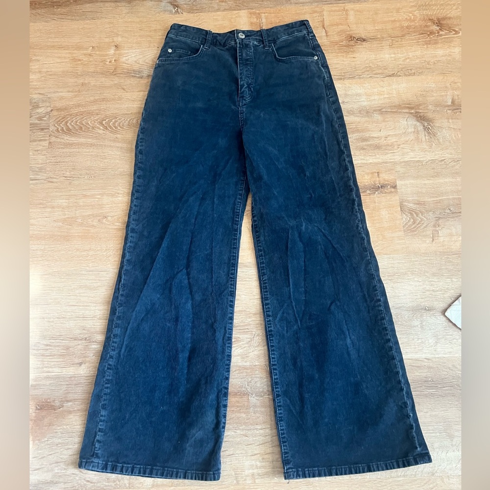 Pilcro Corduroy Wide Leg Trousers High Rise Corduroy Pants